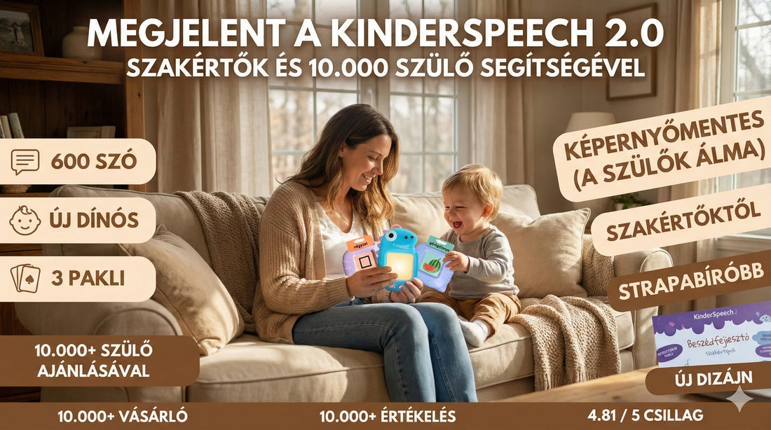 KinderSpeech beszédfejlesztő játék anya és kisgyermek közös interaktív tanulás közben
