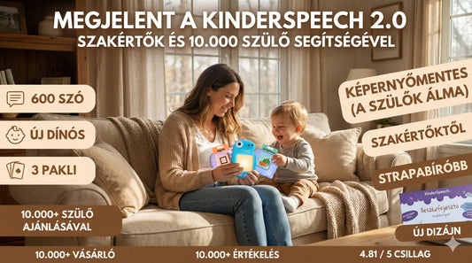 KinderSpeech beszédfejlesztő játék anya és kisgyermek közös interaktív tanulás közben
