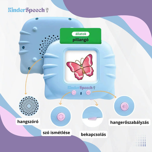KinderSpeech beszédfejlesztő játék, interaktív gyerekfejlesztés pillangóval
