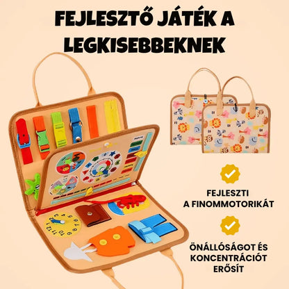 KinderSpeech beszédfejlesztő játék táska, interaktív gyerekfejlesztés, játékos tanulás