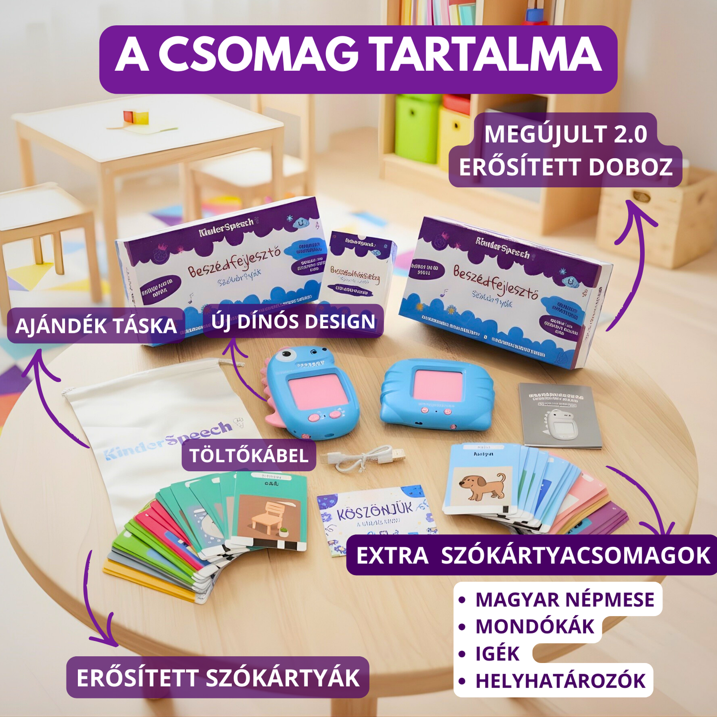 KinderSpeech 2.0 - Újgenerációs Beszédfejlesztő Szókártyák