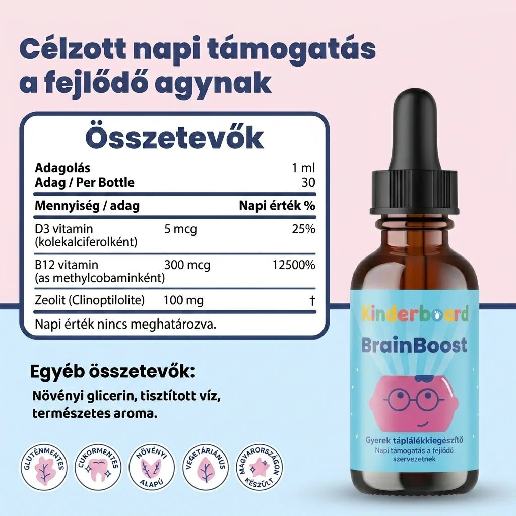 BrainBoost for Kids - Agyserkentő Táplálékkiegészítő Gyerekeknek