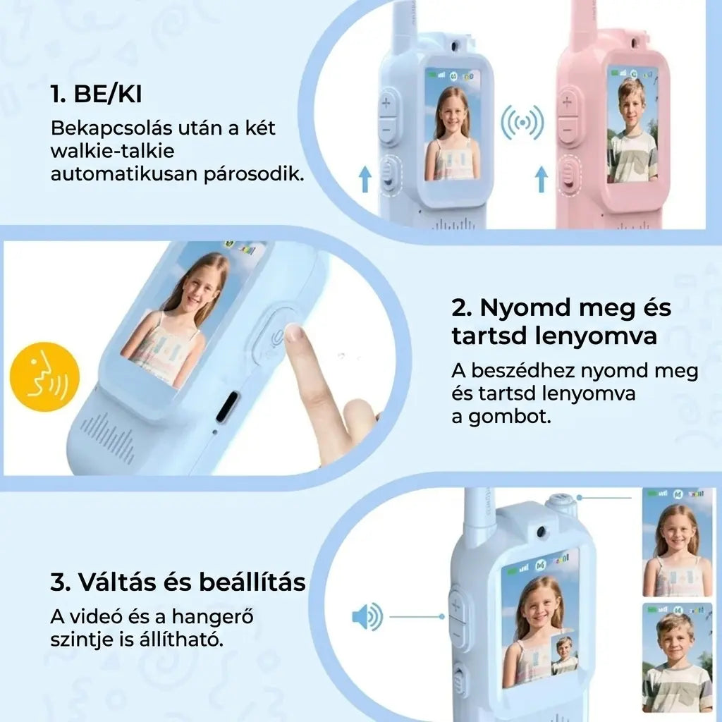 KinderTalker - Digitális walkie-talkie videóchat gyerekeknek
