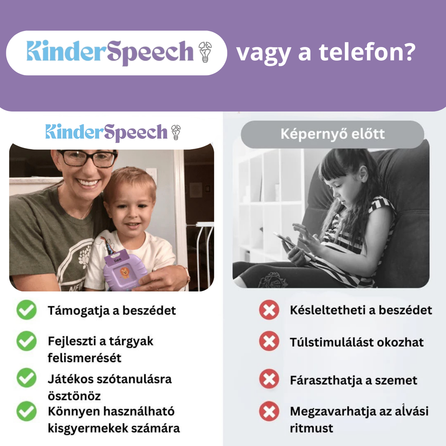 KinderSpeech™ - Beszédfejlesztő Szókártyák